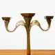 Vintage Brutalist Bronze Candle Holder
