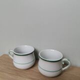 Set of 2 small vintage porcelain cups