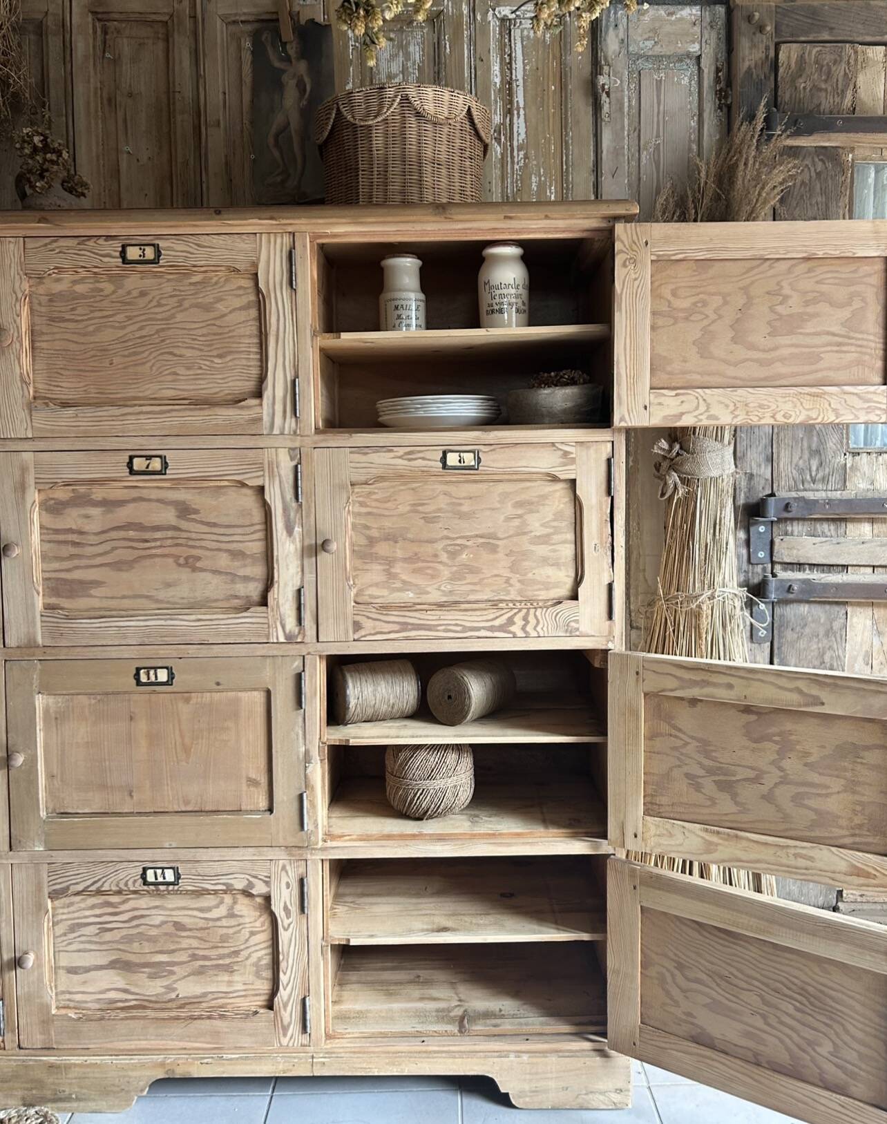Fabulous workshop furniture with 16 lockers and doors.