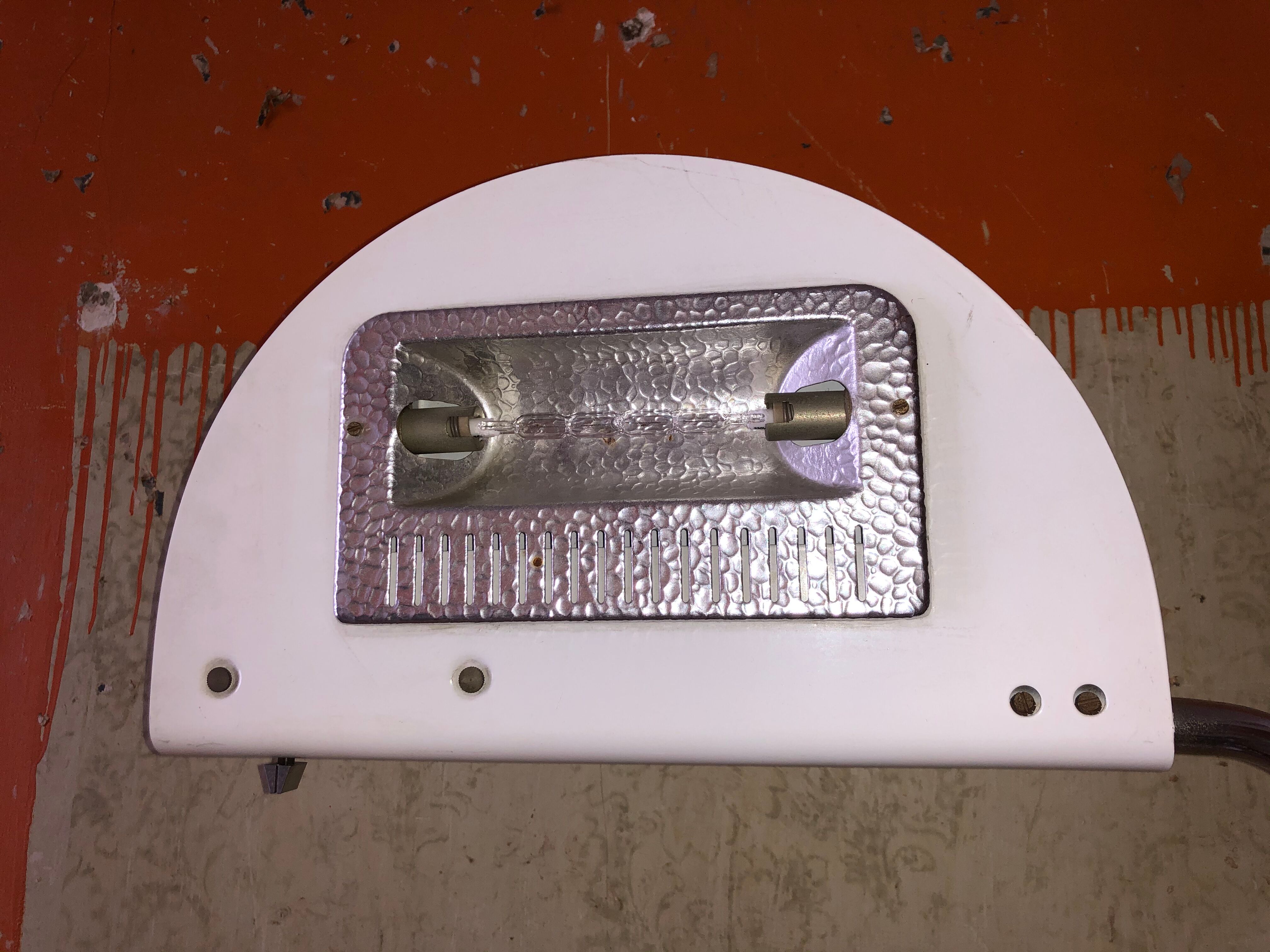 Halogen lamppost Bruno Gecchelin model Mezzaluna editor Skipper 1970