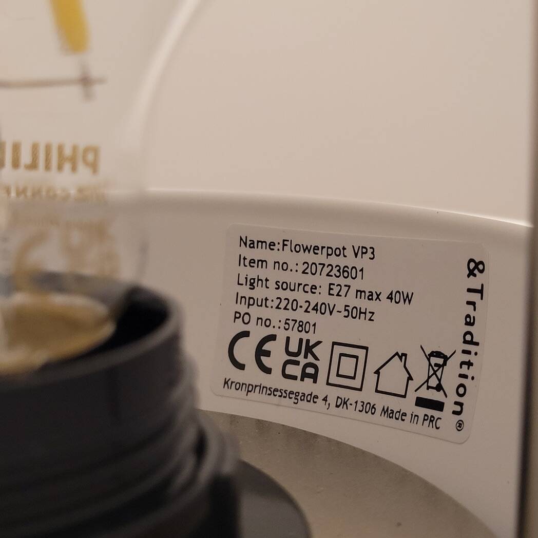 Table lamp “Flowerpot VP3”, Verner Panton para &Tradition, Movimiento