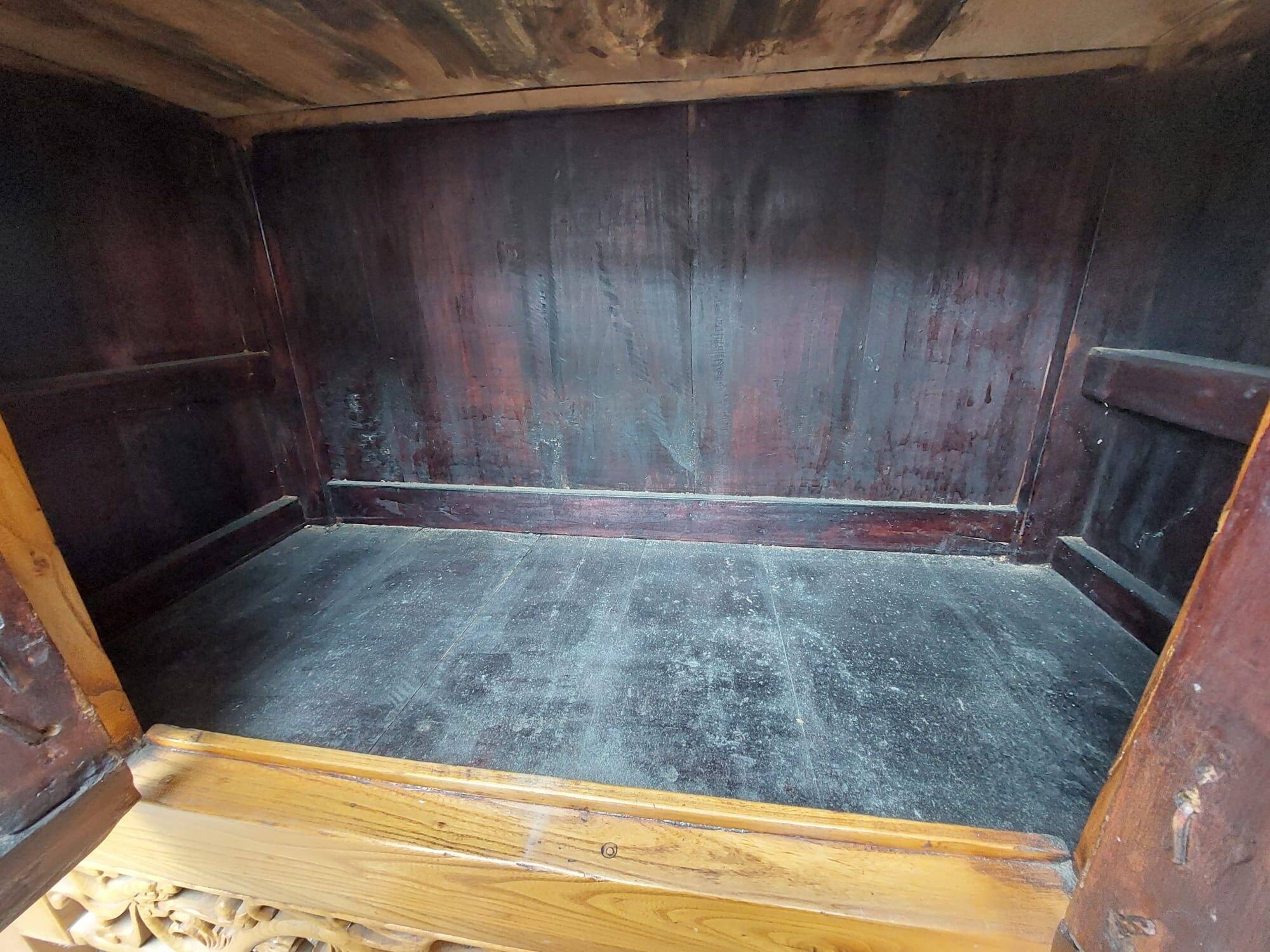 Chinese buffet in carved elm