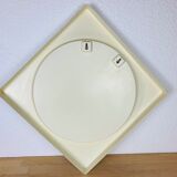 Mirror space age square plastic white 44 x 44 cm