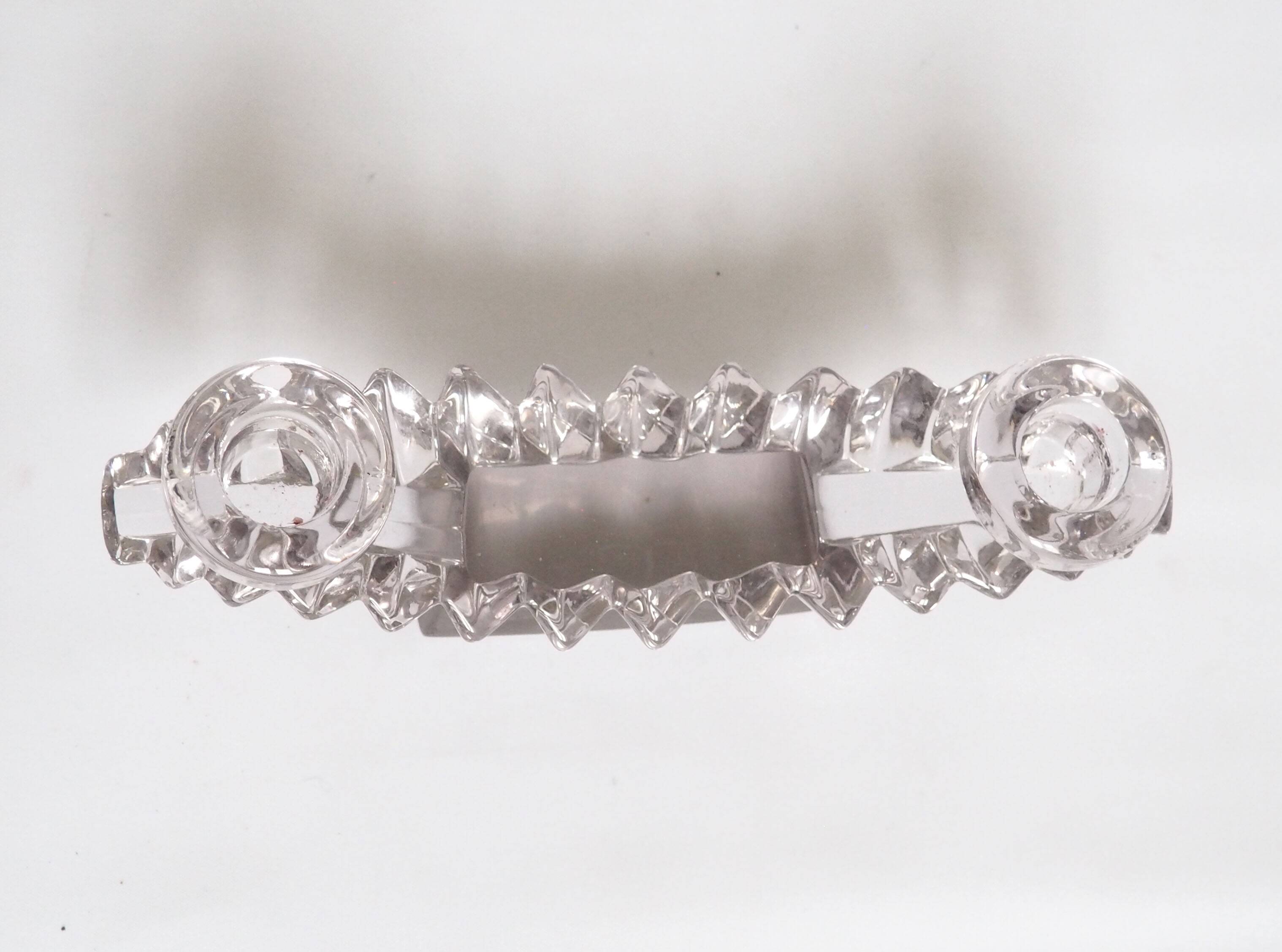 Double violet candle holder