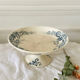 Serving dish with foot and old compotier in iron clay Sevigné HB & Cie