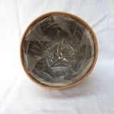 Braided wicker pot cover