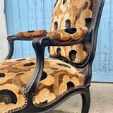 Paire de fauteuils à la reine laqués. Napoléon III, XIXe siècle