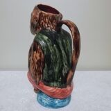 Monkey Musician Barbotine Pitcher