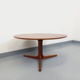 Bernhard Pedersen & Son Vintage Danish Scandinavian Round Coffee Table Teak