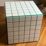 Side table cube sofa tip tile mosaic white green joint