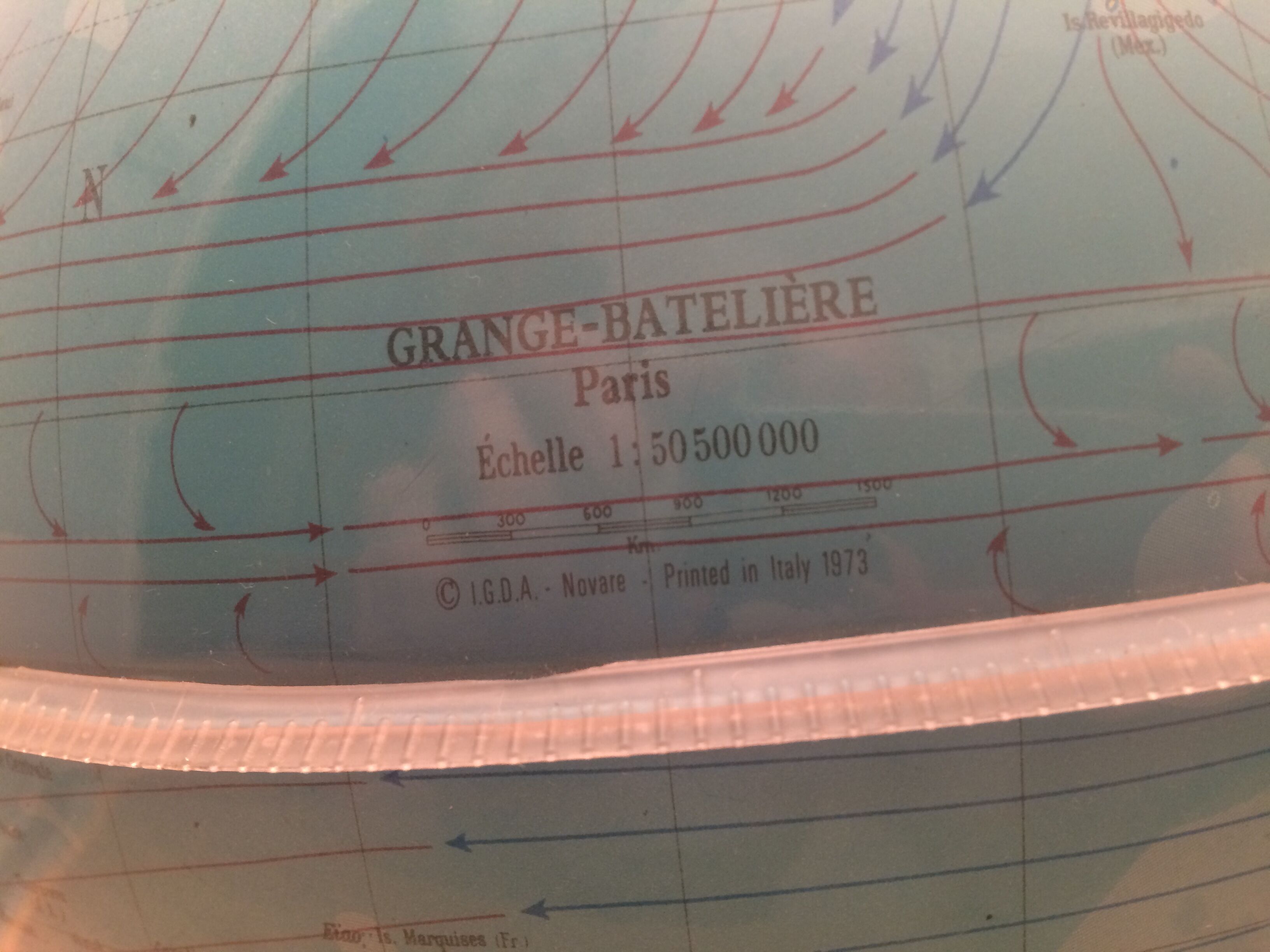 Lamp Globe Grange Batelière 1973