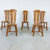 Set of 5 dining chairs by Depuydt Belgium1960s