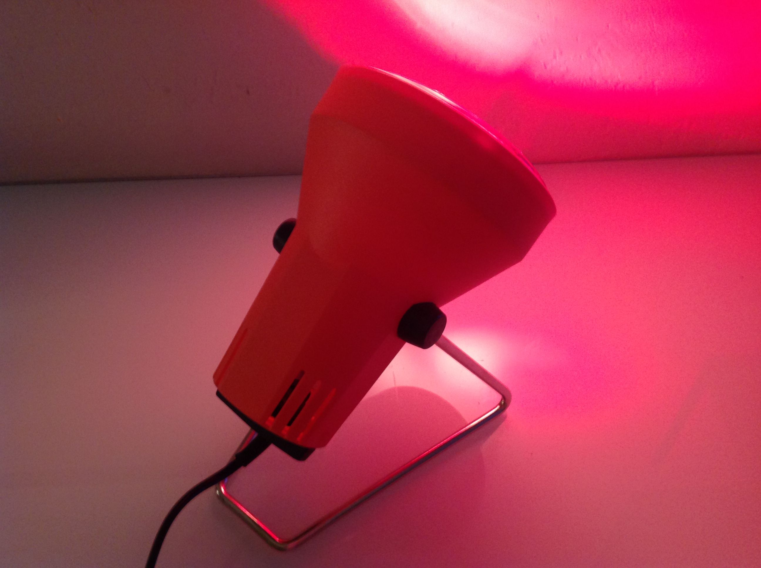 Orange infrared lamp by Condel / vintage 70s