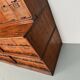 Antique very large American oak grain / apothecary cabinet, ca 1900
