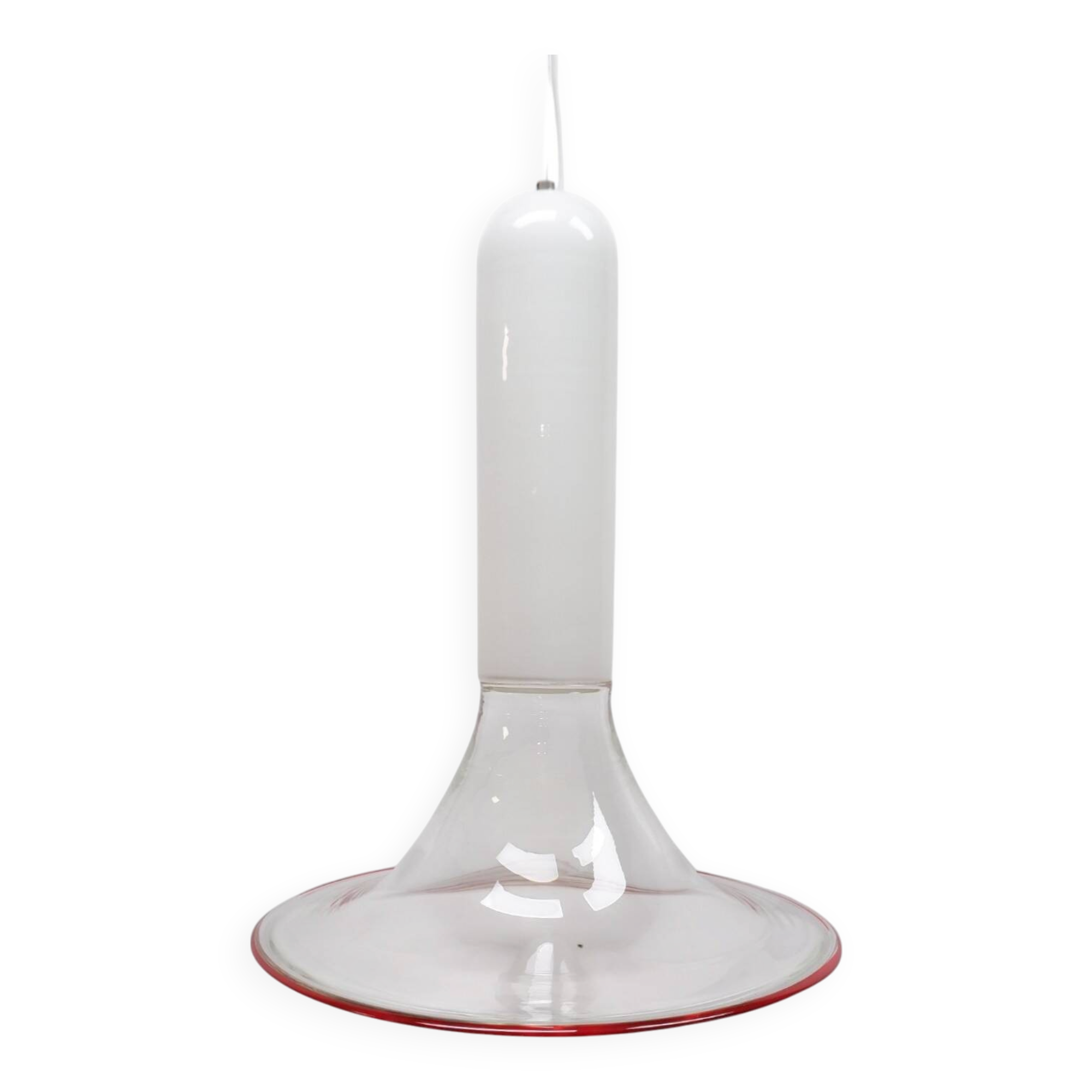 Murano glass hanging lamp for Leucos Italy, 1970s