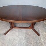 Baumann table + 2 wooden extensions ep 1970