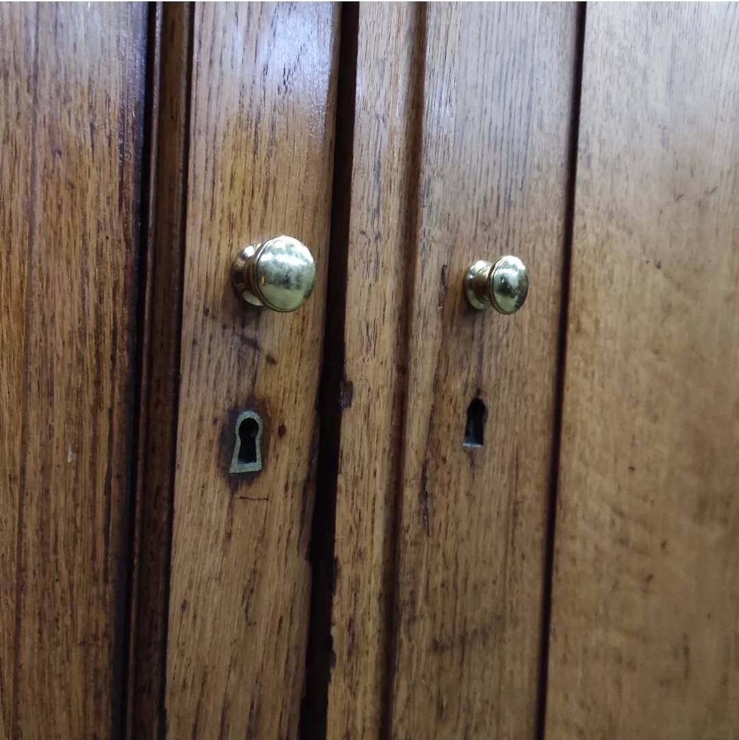 Antique Tambour Cabinet | Rolling Shutter Cupboard | Classic Filing Cabinet