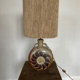 Gourd lamp in vintage stoneware 60s
