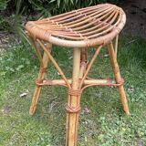 Vintage rattan stool
