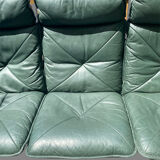 Scandinavian sofa 1970 teak and leather