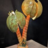 Lampes vintage en bois de coco