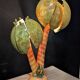 Lampes vintage en bois de coco