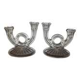 Bougeoirs Verre Belgique - XXe siècle