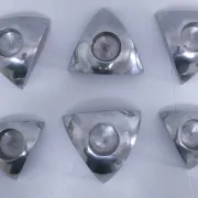 six bougeoirs tripodes aluminium design 90