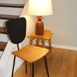 Pineapple wooden lamp with fabric shade 650mm