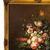 Nature morte signée Elias Jozsa peintre hongrois