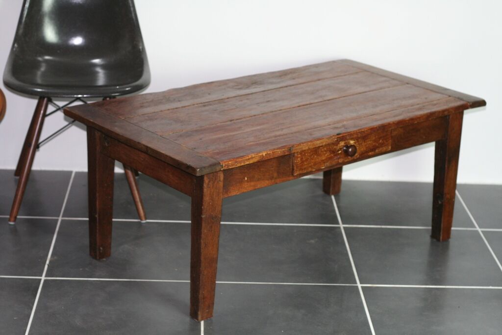 Rustic farm house table with one drawer 1930