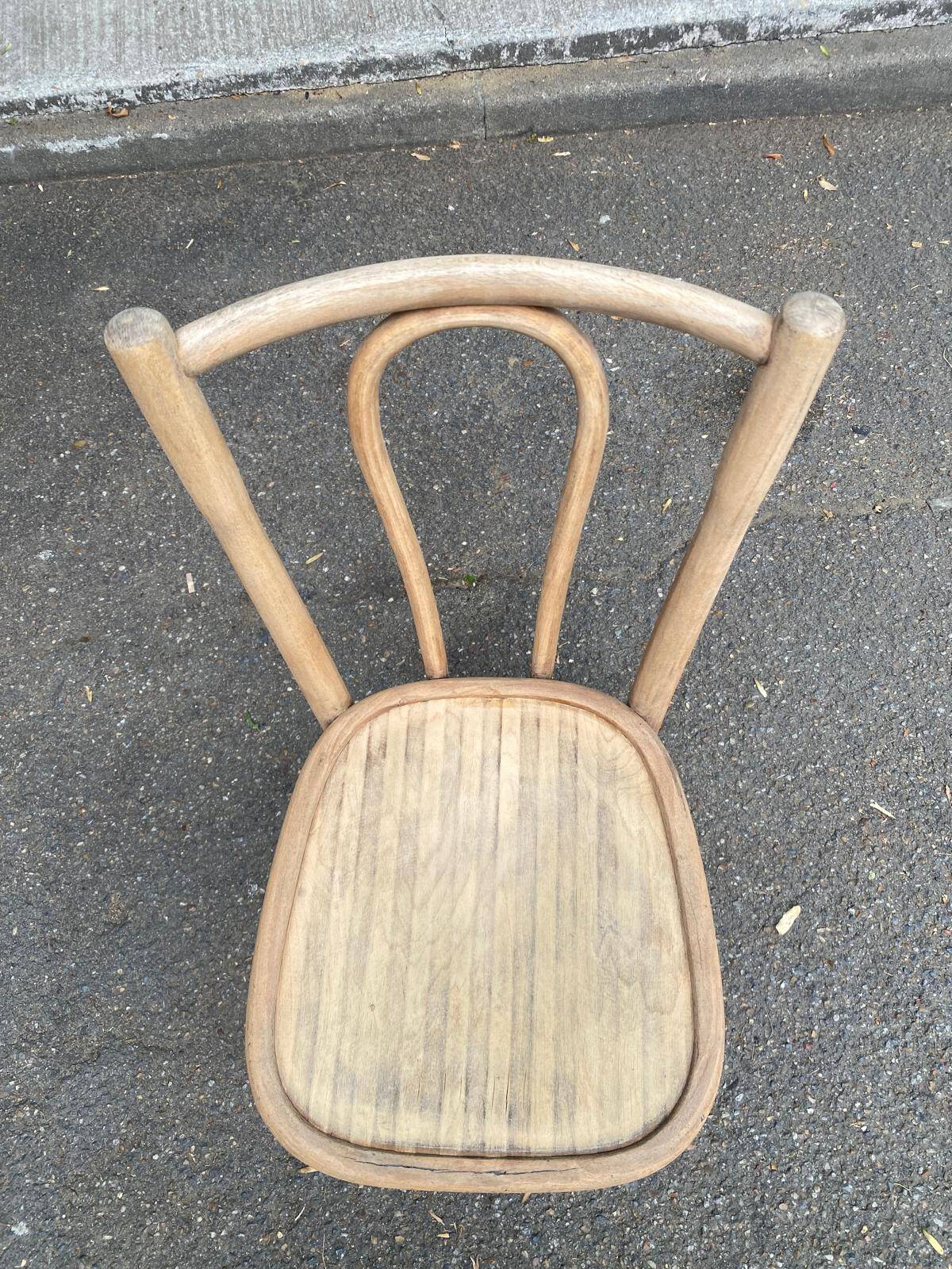 Stripped bentwood bistro chair Thonet no. 18