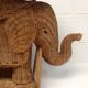 Vintage wicker elephant and rattan table