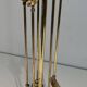 Neoclassical Fire Necessity in Polished Brass on Stand