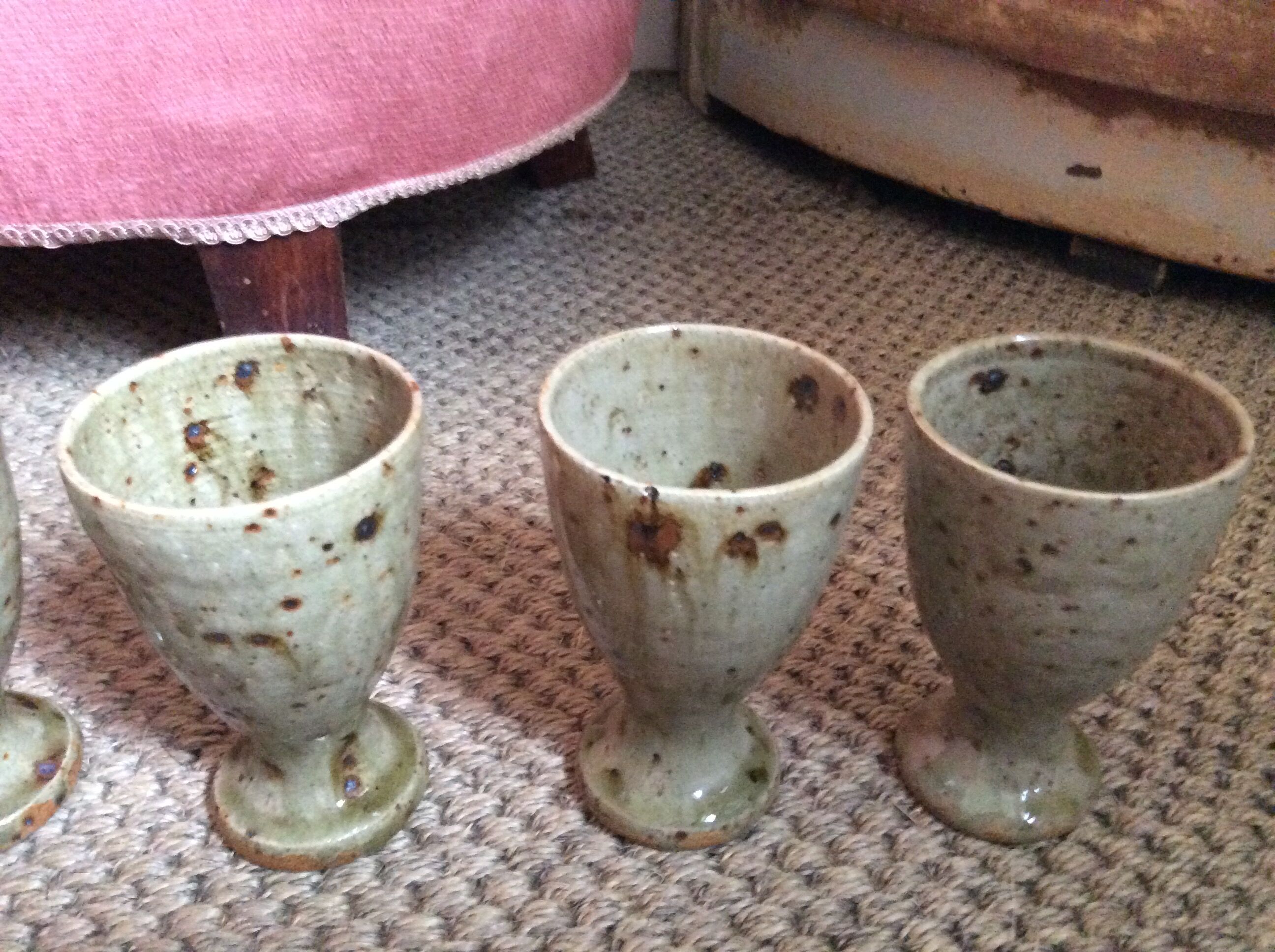 Set of 5 cups in sandstone