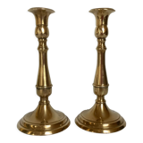 Pair of brass candle holders