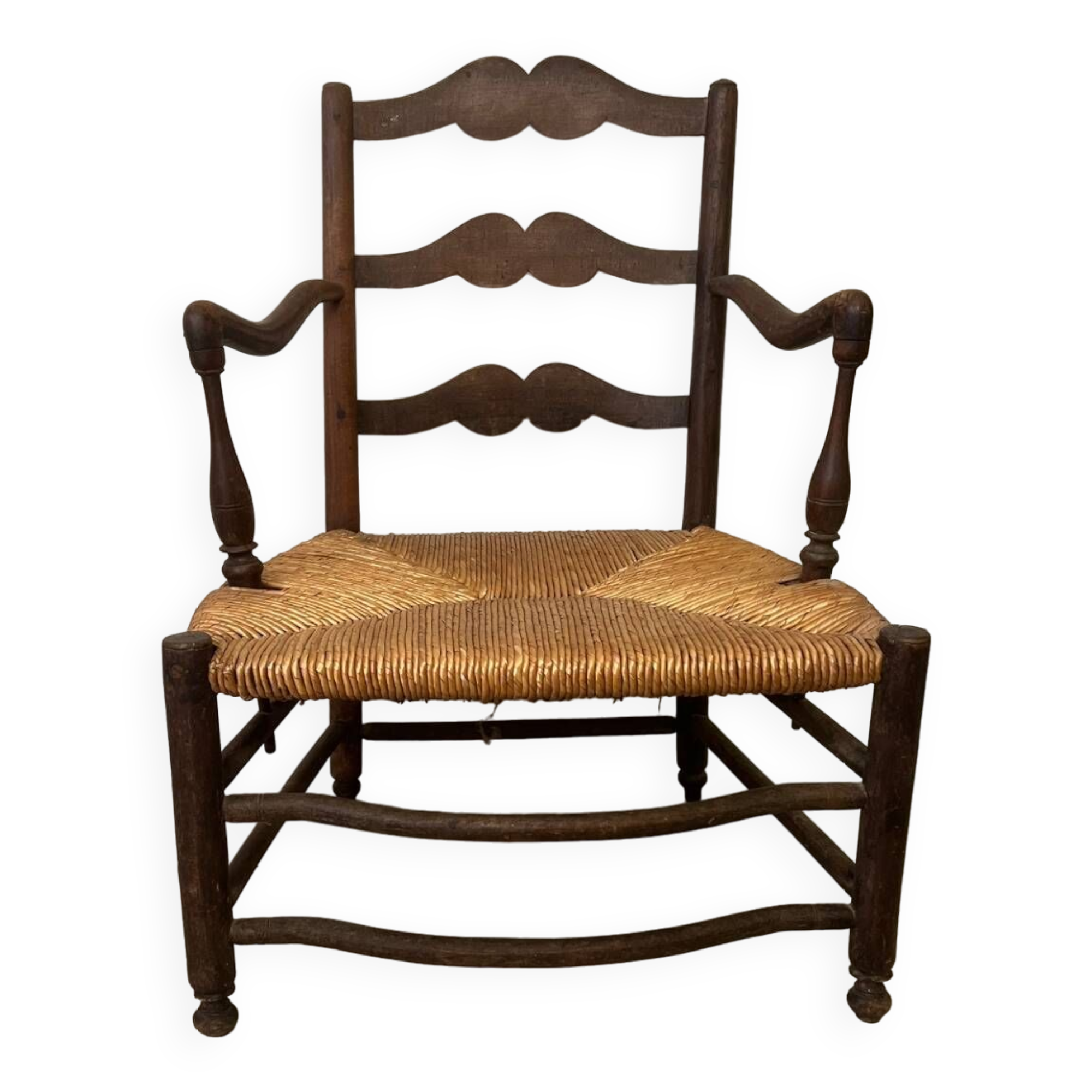 Provençal straw armchair from the 18th century
