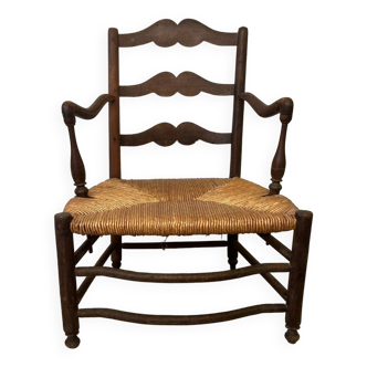 Provençal straw armchair from the 18th century