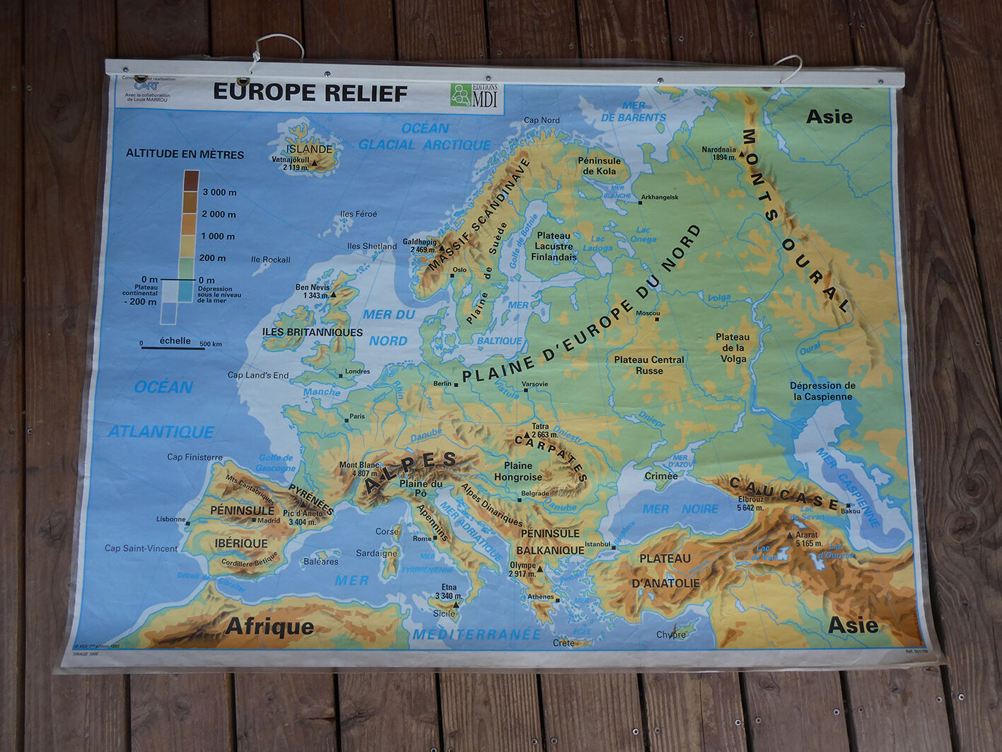 School map poster vintage Europe edition MDI - Old poster