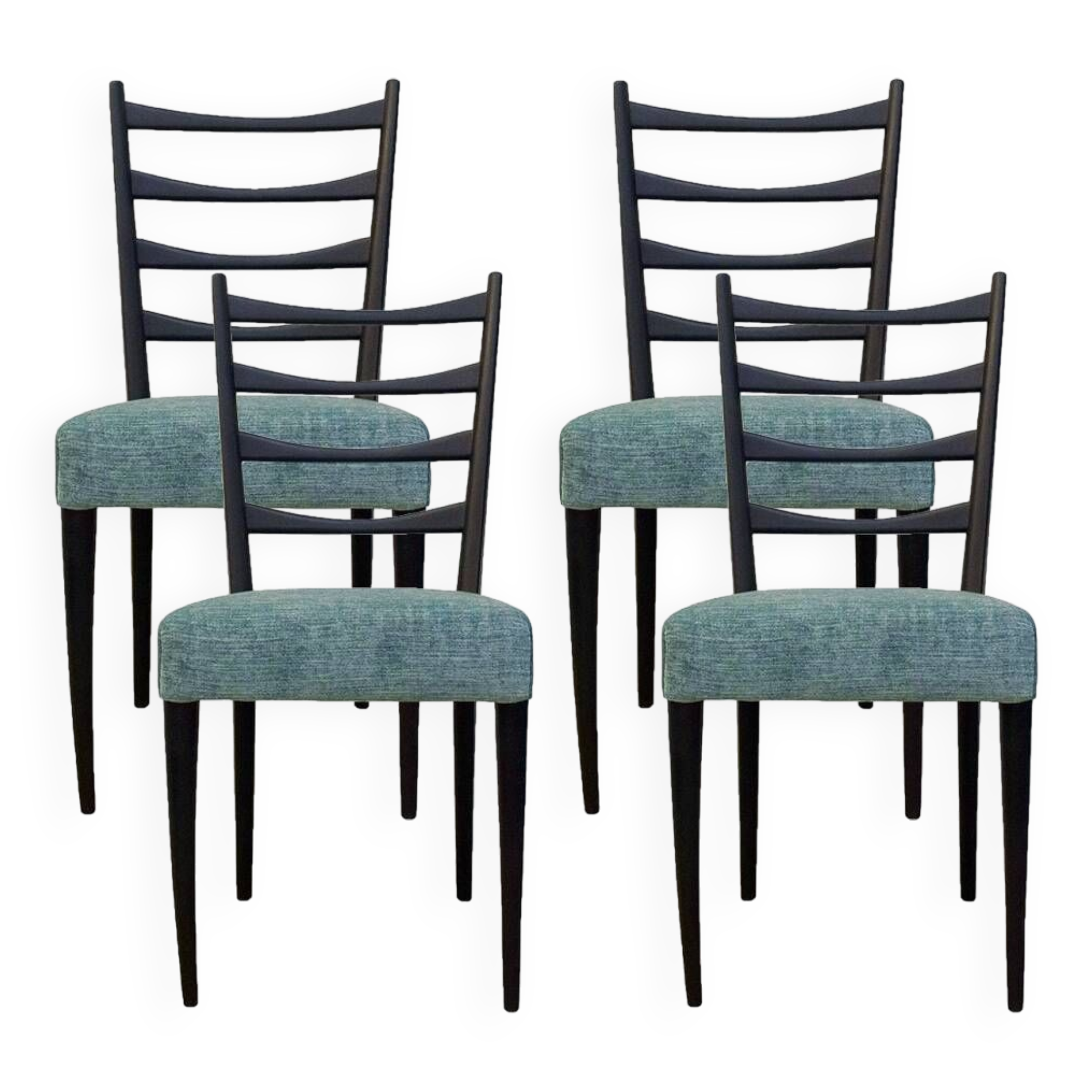 Italian Mid Century Chairs, Set Of 4