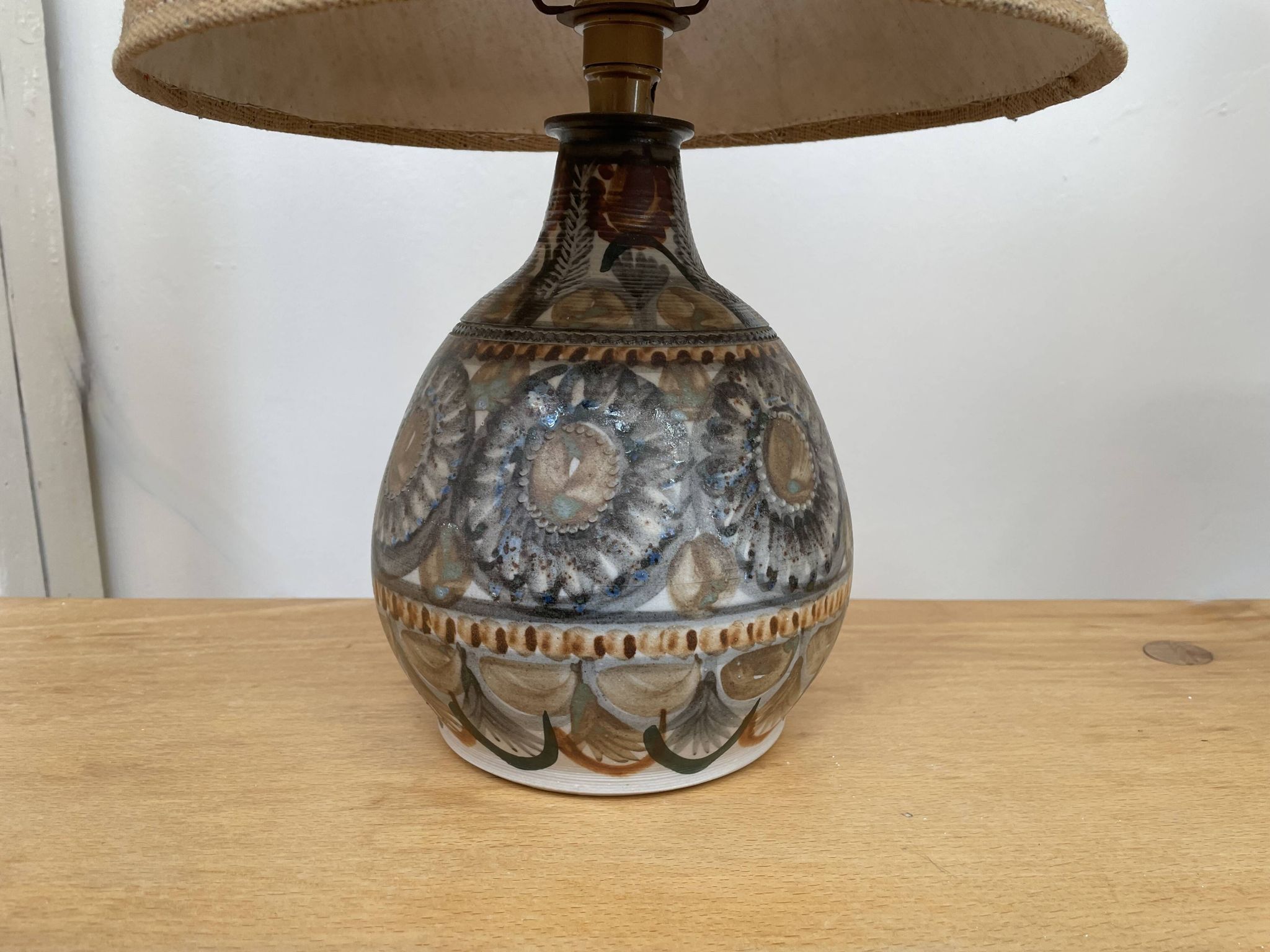 Lampe en céramique par Jean-claude Courjault, La Cerisaie, vers 1970.
