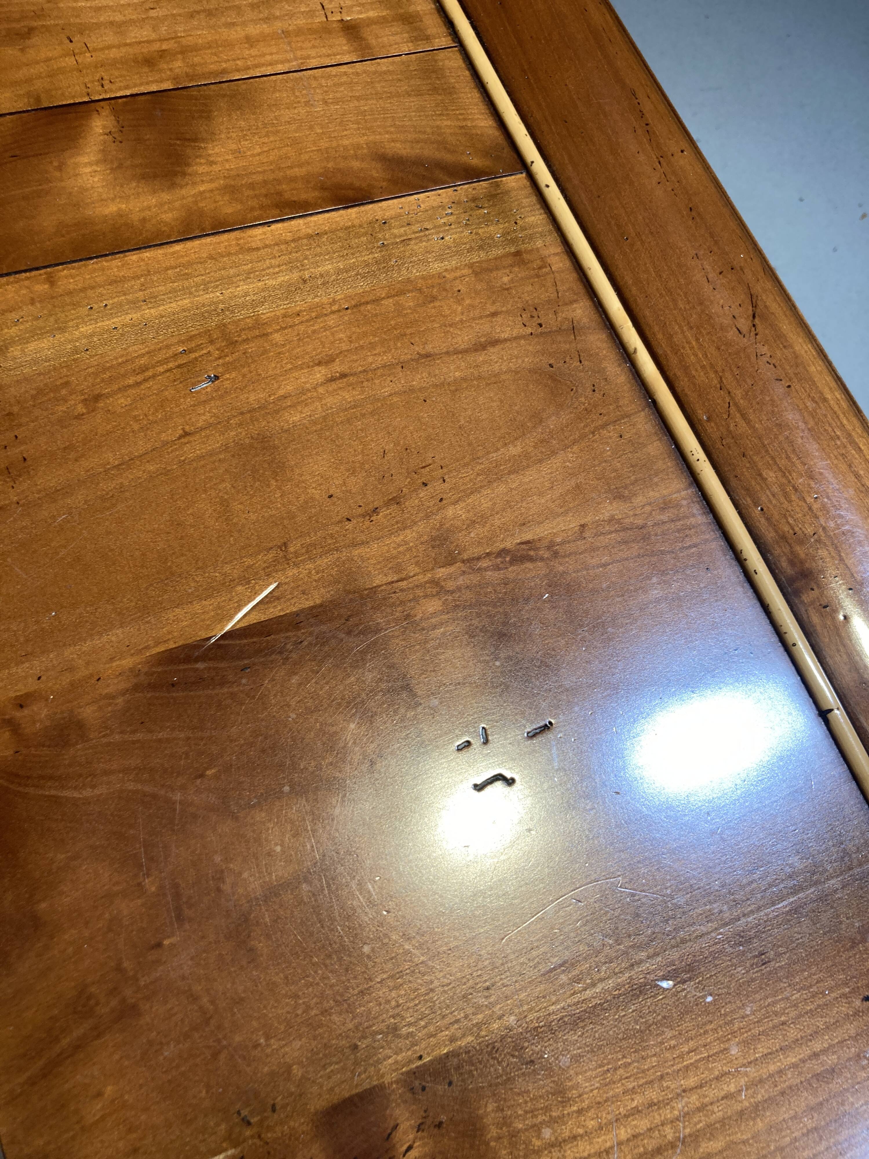 Wood and marble coffee table