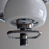Italian Space Age chandelier with 3 opaline lights from the 60s and 70s