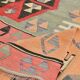 Tapis Kilim tribal géométrique fait main 5x8, 168x235 cm