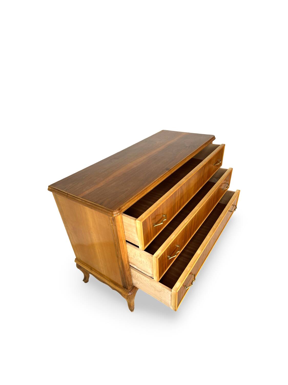 Commode italienne en noyer du milieu du siècle, années 1960.