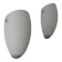 Pair of vintage wall lights, opaline glass and brass, Sweden 1970s
