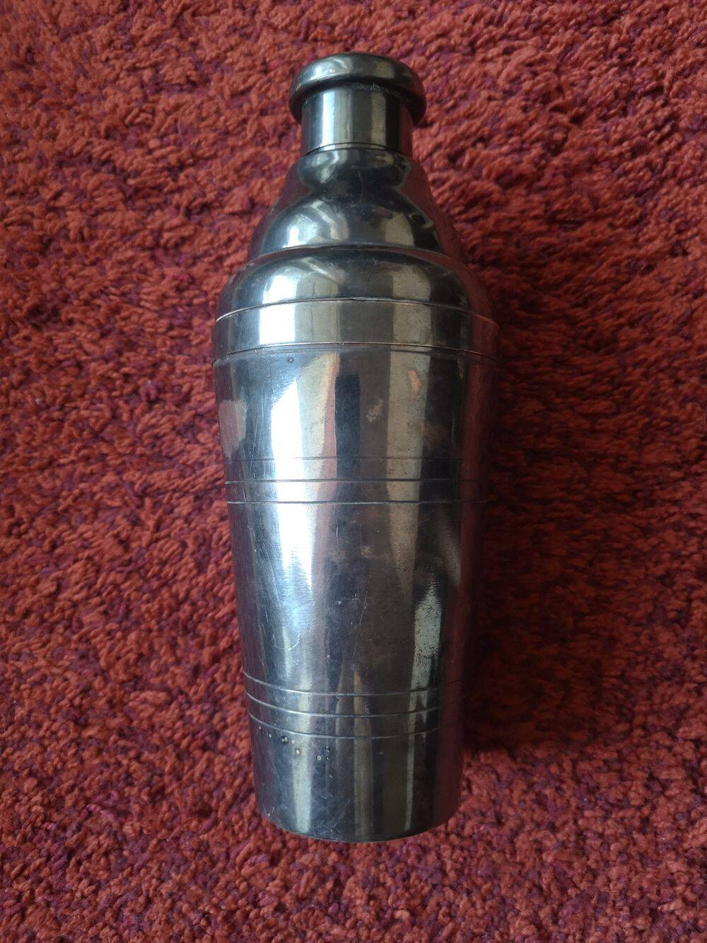 Art Deco silver metal shaker - Oscar Wiskemann - 1930s