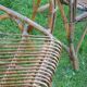 Vintage rattan lounge set 4 armchairs and table