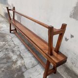 Pair of old oak farm benches -2m75