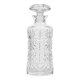 Large cut-glass carafe with a wide, flat, circular stopper